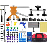 Garvee Auto Body Dent Repair Kit Paintless Dent Removal Tools Car Dent Puller Kit with Rubber Hammer Bridge Puller Hot Melt Adhesive Strip LED Circuit Board