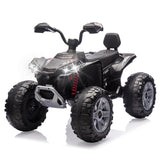 Garvee 24V 2 Seater Electric ATV Kids Off-Road Vehicle, Powerful Motor, 14.37" Wheels, Black - Black