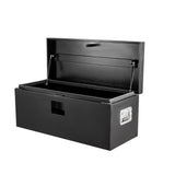 Garvee Black Steel Truck Bed Tool Box Trailer Tongue Box Truck Storage Organizer Tool Chest 24x15x15 Black - Black - Model 2025A