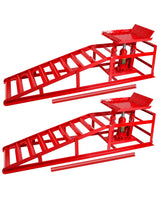 Garvee 2 Pack 5T 11000lbs Hydraulic Car Ramps Adjustable Height Low Profile Vehicle Lift Ramps for Cars Trucks Trailers Steel Black