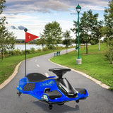 Garvee 24V Ride On Drifting Car for Kids with 7Ah Battery, 180W Brushless Motor, Blue, 35.43in L x 20.86in W x 13.18in H, Max Load 110 LBS - Blue
