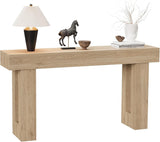 Garvee 63" Long Narrow Rectangular Console Table Natural Farmhouse Industrial Entryway Hallway Sofa Table - Natural