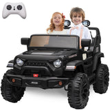 Garvee Ride - P Series: 24V Ride On Car 2 Seater For Kids Age 3+ , XL Electric Vehicles for Big Kids with 20" Wide Seat, 3 Speed, 2x200W Powerful Motor, Suspension, Bluetooth, Music,Power Wheels with Parent Control for Kids to Drive - Black - Black