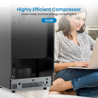 Garvee Commercial Ice Maker Machine Stainless Steel 110LBS/24H Output 33LBS Storage Countertop Undercounter
