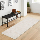Garvee Solid Beige 2x6 Runner Rug Washable Kitchen Runner Rug Modern Abstract Runner Mat for Hallway Contemporary Solid Rug Non-Slip Foldable Aesthetic Accent Floor Carpet for Living Room Bedroom - Beige