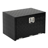 Garvee 24 in Heavy Duty Aluminum Tool Underbody Box Waterproof Truck Storage Organizer Chest for Pick Up Truck Bed Black - Black