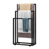 Garvee Towel Rack 3-Tier Rust-Resistant Free Standing Towel Drying Rack for Bathroom Pool 39'' Black