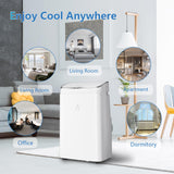 Garvee 14000 BTU Portable Air Conditioner 3-in-1 Cooling Dehumidifier Fan Quiet Operation Remote 24H Timer Window Kit for Bedroom Living 750 Sq.Ft White
