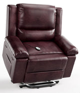 Garvee Electric Lift Recliner Chair PU Leather Power Lift Recliner for Elderly Adjustable Back and Legs 38.6x37.4x40.6 in Black