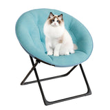 Garvee Saucer Chair Oversized Faux Fur Lounge Chair Gold Metal Frame Foldable Comfy Seat Bedroom Dorm Living Room Green - Green