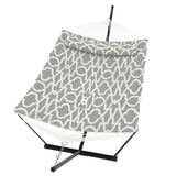Garvee 2 Person Double Hammock With Stand And Pillow - Heavy Duty Outdoor Hammock For Patio Backyard Poolside, 450 Lbs Capacity, Large, Blue - Light Gray
