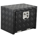 Garvee 18 Inch Heavy Duty Aluminum Tool Underbody Box, Waterproof Truck Storage Organizer Chest for Pick Up Truck Bed, RV Trailer, Black - Black