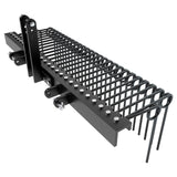 Garvee 60 Inch Pine Straw Needle Rake, 3 Point Landscape Rake, Powder Coated Steel Spring Tow Behind Rake, Tractor Rake Attachments for Leaves Straw Grass Attach to Cat 0 Cat 1, Black - Black