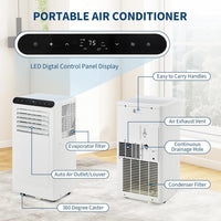 Garvee 10000BTUs Portable Air Conditioner, 3-In-1 Stand UP AC Unit with Heater, Dehumidifier, Fan Modes for Room Up to 450 Sq. Ft, Auto Swing, 24 Timer, White