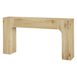 Garvee Cracked Oak 63 in Console Table, Farmhouse Narrow Entryway Furniture with Wood Grain Finish, 130 lb Capacity Engineered Wood Sofa Table with Anti-Tip Kit, Thickened Top and Slim Profile for Living Room, Hallway, Foyer or Apartment - Cracked Oak