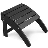 Garvee Ottoman for Adirondack Chair HDPE Footrest Outdoor Porch Pool Lawn Backyard 18x18.7x14.1 Inches Weatherproof - Black
