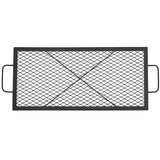 Garvee 32×15in Fire Pit Cooking Grill Grate, Heavy Duty Steel, Portable Outdoor Campfire BBQ Grill, Black