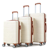Garvee Luggage Expandable Suitcase 3 Piece Set with TSA Lock and Spinner Wheels for Travel 20/24/28 in Hardshell Black