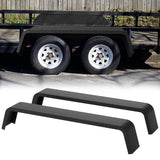 Garvee Trailer Fenders,2 Pack Tandem Axle Trailer Fenders Fit 13"-15" Tires,Heavy Duty Steel Double Axle Trailer Fenders Car Hauler Trailer,Cargo Trailer,Utility Trailer,Landscape Trailer Black - Black