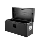 Garvee 30"x15"x15" Underbody Truck Tool Box Heavy Duty Steel Trailer Tongue Box Black Waterproof Lockable Storage - Black - Model 2025A