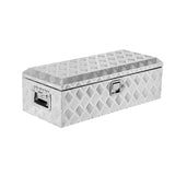 Garvee 20 Inch Truck Bed Tool Box Heavy Duty Aluminum Diamond Plate Waterproof Storage Chest with Lock for Trucks Trailers RVs - Sliver
