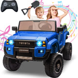 Garvee 24V Ride On Toys Licensed Toyota 2-Seater with Remote Control 4WD/2WD Switch LED Lights Bluetooth Shovel