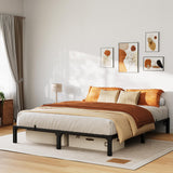 Garvee 10 Inch Queen Bed Frame Heavy Duty Metal Platform Bed Frame Iron Slat Support No Box Spring Needed Tool-Free Assembly Black