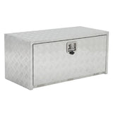 Garvee 24 in Heavy Duty Aluminum Tool Underbody Box Waterproof Truck Storage Organizer Chest for Pick Up Truck Bed RV Trailer 30" X 18" X 18" Silver - Silver