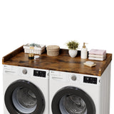 Garvee Washer Dryer Countertop Wooden Laundry Topper With Edge Rails For Laundry Room 54.3" x 27.6" Natural Wood - Retro