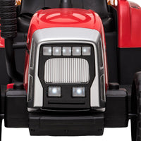 Garvee 12V Kids Ride On Tractor With Trailer & Remote Control, Toddler Electric Vehicle Car, 54in, Red