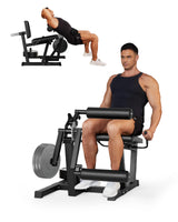 Garvee 4-in-1 Leg Extension and Curl Machine Adjustable Leg Press Workout Equipment for Home Gym 700 Lbs Capacity Black - Black