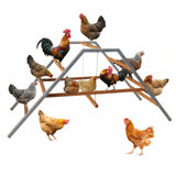 Garvee Chicken Perch with Swing, Wooden Roosting Bars for Coop Accessories, 62"Lx24"Wx28"H, Natural Wood Color