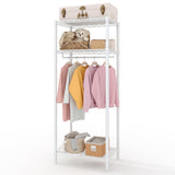 Garvee Heavy Duty Clothes Rack with Adjustable Shelves for Bedroom Laundry Room Dorm 23.6"W x 15.7"D x 70.8"H White