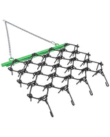 Garvee Heavy Duty Drag Harrow 4x4 ft, 3/8 in Tines for ATV UTV Lawn Tractors, Durable Steel, Versatile Land Maintenance, Powder Coated - Green