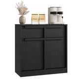 Garvee Sideboard Buffet Cabinet with 2 Drawers, Large Coffee Cabinet for Kitchen Dining Room, Dark Wood Grain, 31.5 in