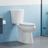 Garvee Two Piece Toilet 19" Elongated ADA Comfort Height White 12" Rough-in Soft-Close Seat - Top Flush
