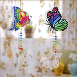 Garvee DIY Acrylic Diamond Painting Suncatcher Set Durable K9 Crystal Window & Garden Decoration Double-Sided Crystal Effect - A