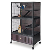 Garvee 5-Tier Ferret Nation Cage Extra-Large Small-Animal Habitat on Wheels 152×93×59 cm with Slide-Out Tray, Hammock & Ramps for Ferrets, Chinchillas, Bunnies, Mink, Squirrels