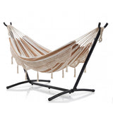 Garvee Portable Double Hammock with Stand, 450 LBS Capacity, Outdoor Patio Backyard Poolside, Large Size, Easy Assembly