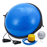 Garvee 25 in Balance Ball with Resistance Bands and Pump for Stability and Strength Training, Inflatable, Nonslip Base, Black