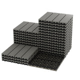 Garvee 27-Pack Plastic Interlocking Deck Tiles, Outdoor Patio Flooring, 12x12 Grey, Waterproof, Durable, Easy Snap Installation
