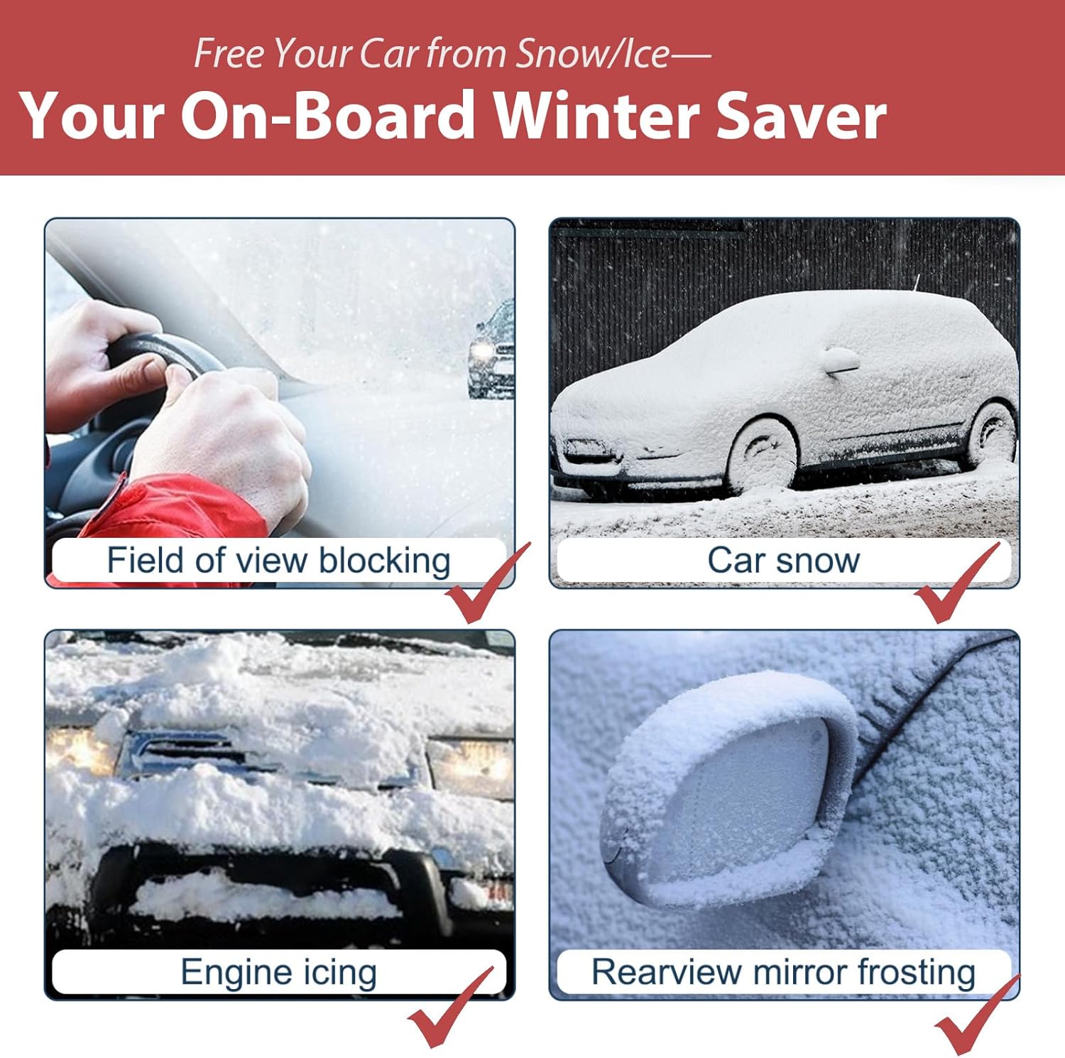 Garvee Electromagnetic Window De-Icing Device Microwave Anti-Freeze Snow Removal Instrument Universal Anti-Ice Defroster for Car & Home Glass Compact Size