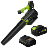 Garvee Electric Leaf Blower Cordless with 4.0Ah Battery for Lawn Patio Yard Garden Outdoor, 20V, Lightweight, Black