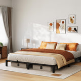 Garvee 8 Inch King Bed Frame Heavy Duty Metal Platform Bed Frame No Box Spring Needed Tool-Free Assembly Supports 800 Lbs Black