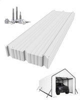 Garvee Roofing Panels for Metal Carport 13x26 ft, 13x21 ft, 13x16 ft, Heavy Duty Galvanized Steel, White