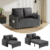 Garvee 3-in-1 Pull-Out Couch Loveseat Sleeper Sofa Bed with Steel Frame & USB Ports for Apartments, Space-Saving Design, High-Density Foam Cushions