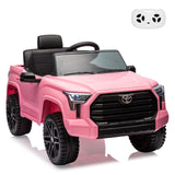 Garvee Licensed Toyota Tundra 12V Electric Ride On Truck Car for Kids, Off-Road Pickup, Remote Control, Spring Suspension, LED Headlights, Boys/Girls, 40.94in, Multi-Color - Pink