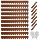 Garvee Metal Landscape Edging 10-Pack Galvanized Steel Bendable Garden Edging Border for Flower Bed Yard Pathway Divider - 40*6Inch 10-Pack Rust Brown