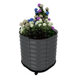 Garvee Self-Watering Wheeled Metal Garden Bed - Mobile Raised Planter Box for Indoor/Outdoor Herbs, Veggies & Decor, 23.6"x23.6"x27.5", Gray - Grey(23.6"X23.6"X27.5")