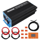Garvee 4000W Pure Sine Wave Inverter With USB Port And Remote Controller For Home RV Truck 12V DC To 120V AC Converter Black